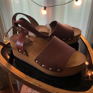 Sam Edelman Platform Leather Sandals size 9